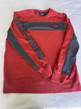 Harley Davidson T Shirt Mens XL Copperblock Pullover Spellout Sleeve